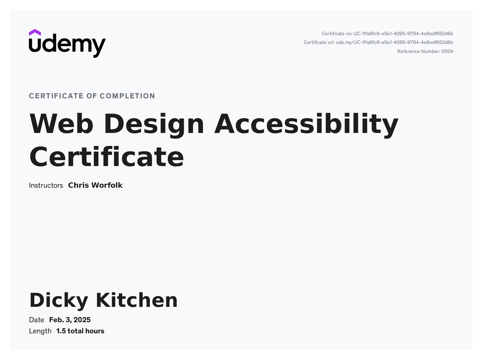 web design accessibility certificate